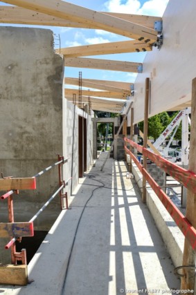 photographe de chantier à Aix-les-bains : vue depuis l'étage du chantier