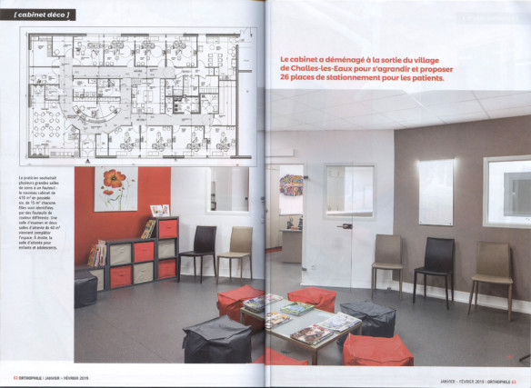 Photographe de décoration médicale pour la presse spécialisée : magazine Orthophile n°60 Janvier - Février 2019