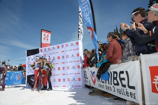 Photographe de ski nordique en Savoie : un poodium de biathlon lors du championnat de France à Méribel, Savoie