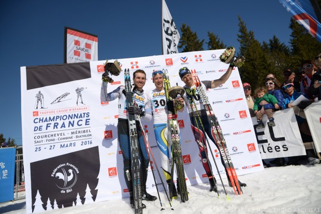 Photographe de ski nordique en Savoie : un podium d'après course en ski de fond pour les championnats de France