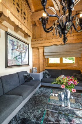 Photographe chalets de montagne à Méribel (3 Vallées) : salon