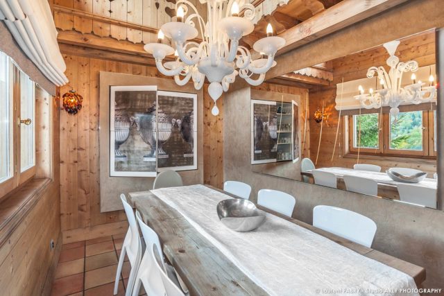 Photographe chalets de montagne à Méribel (3 Vallées) : salle à manger