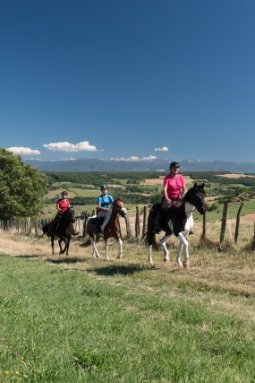 Photographe en Auvergne Rhône Alpes : Photo équestre dans la Drome des Collines pour le CRTE Rhône Alpes avec les cavaliers de la Drome a Cheval et réalisée par le photographe professionnel