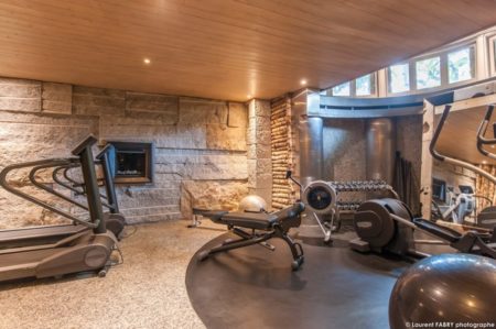 Photographe hôtel Megève : centre de fitness du Lodge Park, hôtel 4 étoiles