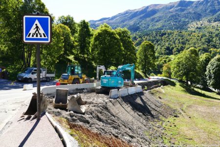 élargissement de la voie près de la Gittaz (engagez votre photographe pour votre suivi de chantier dans les Alpes)