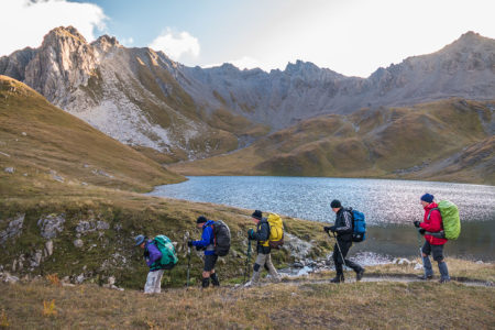 Photographe sport de montagne outdoor en Vanoise : lac près du refuge du Palet