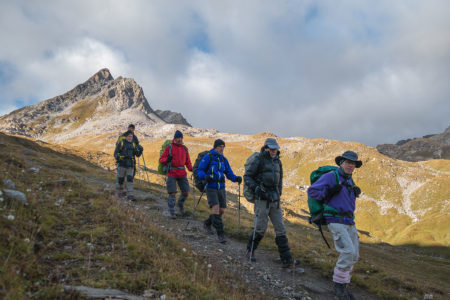 Photographe sport de montagne outdoor en Vanoise : en quittant le refuge du Palet