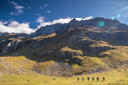 Photographe sport de montagne outdoor en Vanoise : en direction du vallon de Rosuel