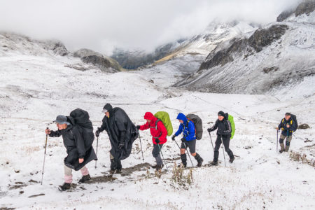 Photographe sport de montagne outdoor en Vanoise : randonnée dans la neige