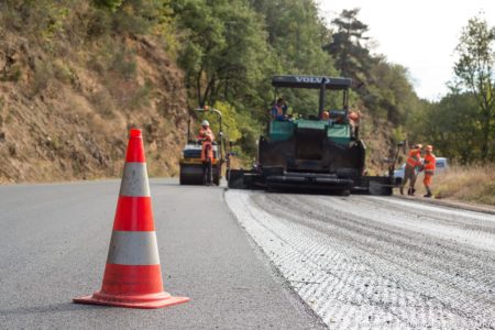 Photographe professionnel BTP Rhône-Alpes : enrobé à froid en Lozère par Colas