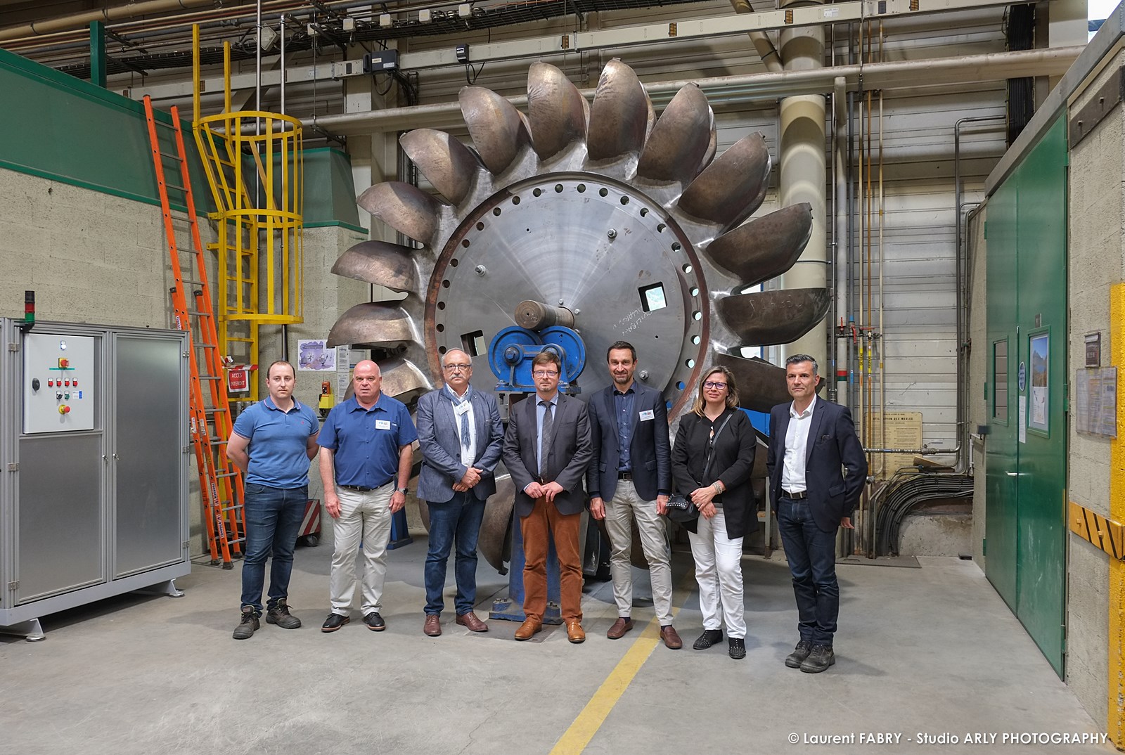 Photographe industriel professionnel : photo de groupe lors de l'Aper'Eco au SRH EDF d'Albertville