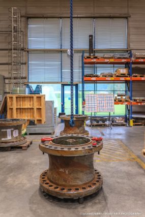 Photographe industriel professionnel : entretien des axes de turbines au SRH EDF d'Albertville