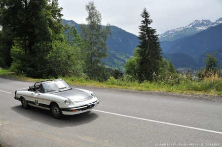 Reportage photo professionnel rallye automobile dans les Alpes