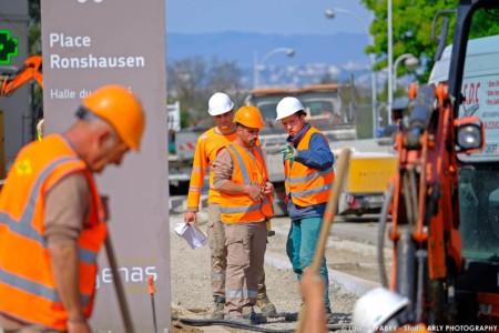 Photographe près de Lyon pour un chantier Colas : place Ronshausen