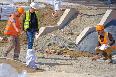 Photographe près de Lyon pour un chantier Colas : la place Ronshausen en travaux