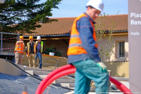 Photographe Près De Lyon Pour Un Chantier Colas : La Place Ronshausen En Travaux