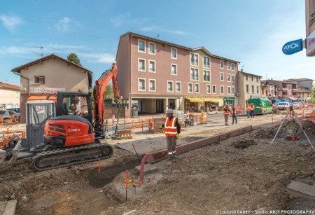 Photographe de chantier à Genas, près de Lyon : place de la république, la métamorphose