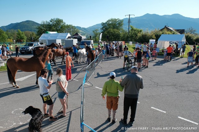 Vue générale du site lors du raid multi-sport en Haute Savoie