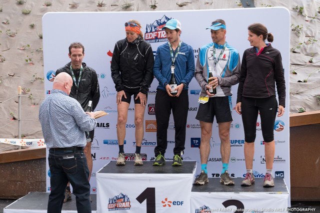 Podium du 1er EDF Trail à Aigueblanche (2019)