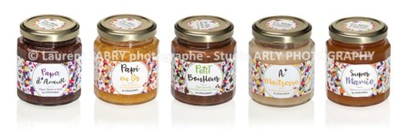 Photographe Packshot Produits Alimentaires : 5 Pots De Confitures