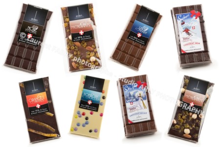 Packshot Culinaire De 8 Tablettes De Chocolat