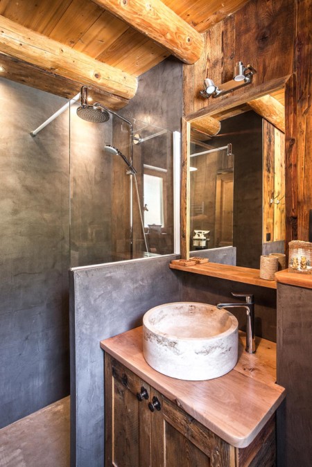 Salle de bain chalet de montagne