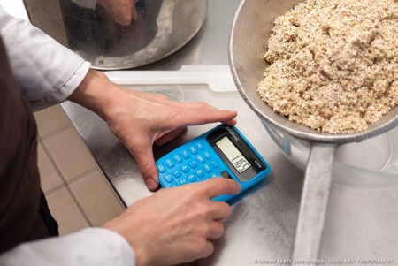 calcul des proportions par le traiteur bio