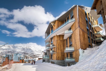 Photographe architecture à Tignes (73) le Diamond Rock est le prochain hôtel 5 étoiles à Tignes le lac