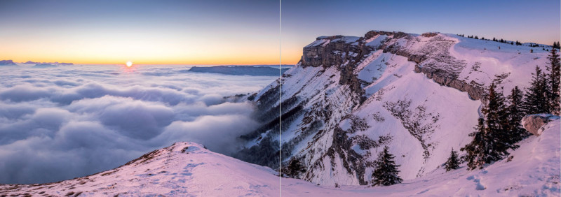 Panorama au-dessus du Margériaz, massif des Bauges