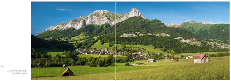 Panorama village de la Compôte, massif des Bauges