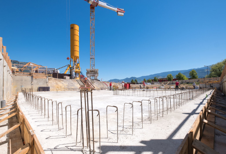 Sur un chantier du Groupe Legendre, à Crolles (38), près de Grenoble