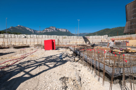 photographe de chantier entre Chambéry et Grenoble : Le Nivolet et Le Peney, massif des Bauges, depuis les chantiers Legendre à La Ravoire (73)