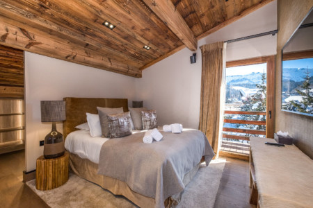Photographe chalet à Megève : une chambre avec vue