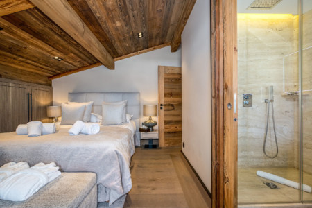 Chalet De Luxe à Megève : Une Chambre