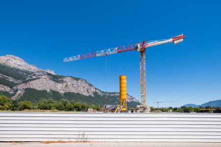 photographe de chantier entre Chambéry et Grenoble : Les abords d'un chantier du groupe Legendre, à Crolles (près de Grenoble)