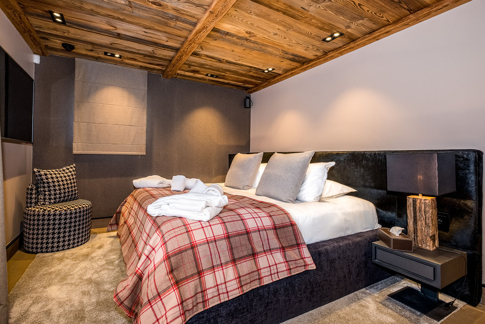 Chalet de luxe à Megève : une chambre