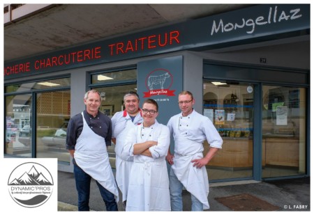 portrait d'un boucher et son équipe en Savoie