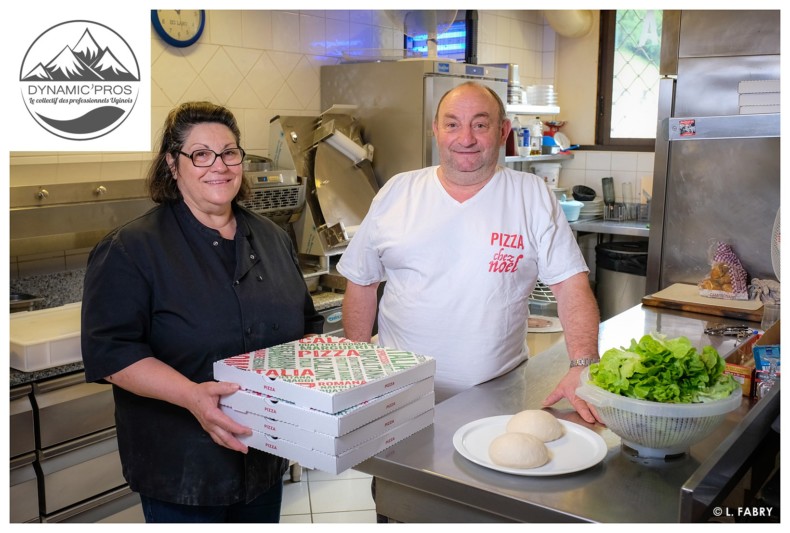 portrait de commerçants d'une pizzeria en Savoie (Ugine)