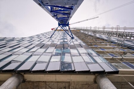 Photographe De Chantier à Lyon : Depuis Le Pied De La Nouvelle Tour La To-Lyon En Cours De Construction