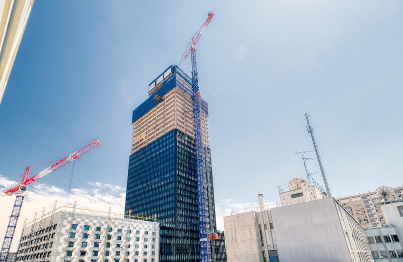 Photographe de chantier à Lyon : la nouvelle tour la To-Lyon