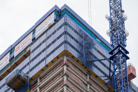 Photographe De Chantier à Lyon : Deniers étages En Construction Sur La To-Lyon