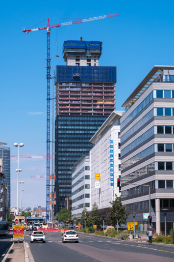 Photographe de chantier à Lyon : la nouvelle tour la To-Lyon et sa grue