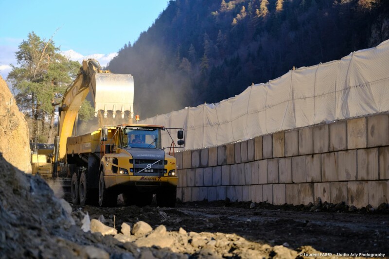 Chantier BTP sur une carrière en Savoie (société Martoïa)