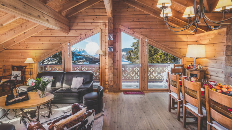 Photographe immobilier dans un chalet à Courchevel : pièce principale