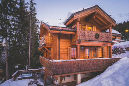 Photographe Immobilier Dans Un Chalet à Courchevel : Vue Extérieure