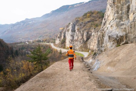 photographe de chantier en Tarentaise : Chantier BTP sur une carrière en Savoie (Martoïa)