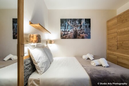 Chambre d'un appartement dans la résidence Machu Pichu, Val Thorens