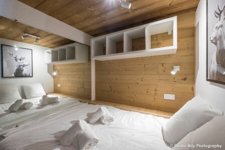 Coin nuit dans un appartement de la résidence Sérac, Val Thorens