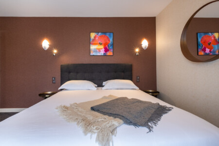 Photographe d'hôtel dans l'Ain, le Logis de Brou : chambre double
