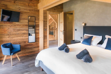 Photographe Chalets De Luxe En Haute Savoie : Une Chambre Dans Les Chalets Bovard